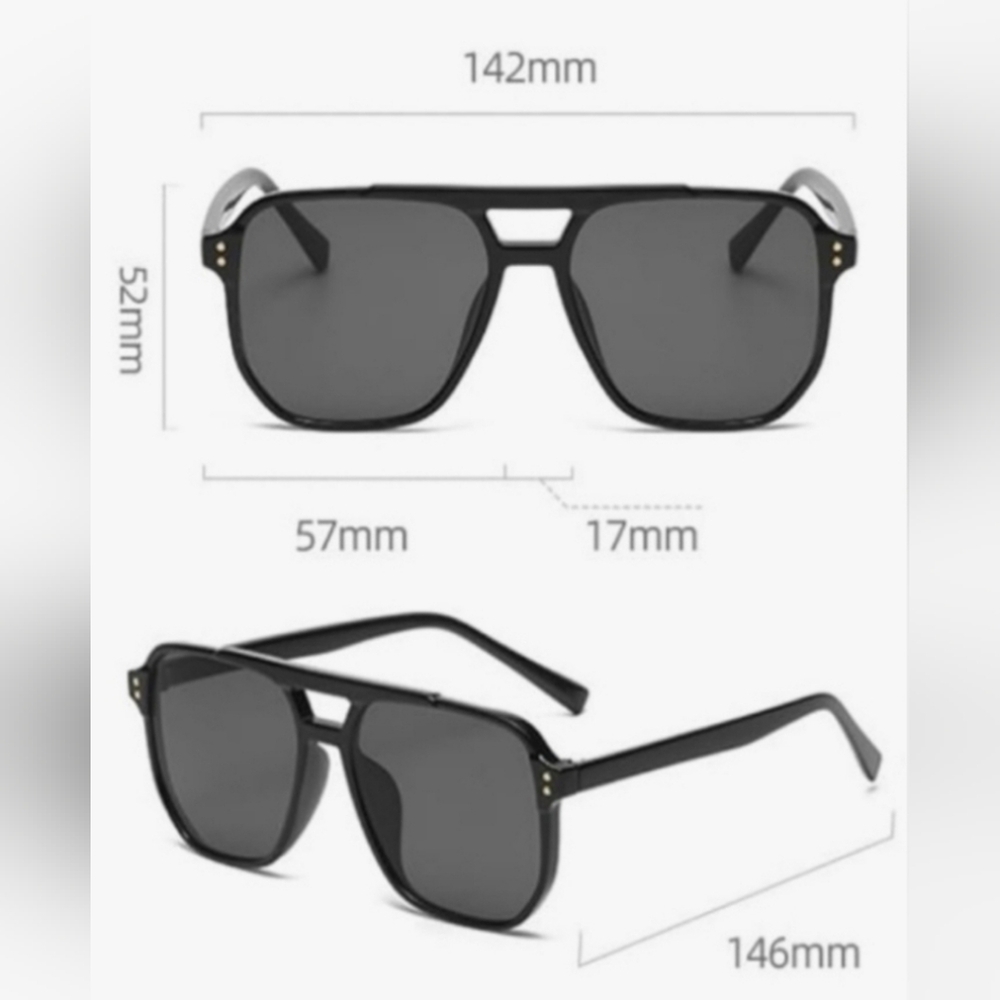 NEW Black Oversize Sunglasses - Picture 4 of 8